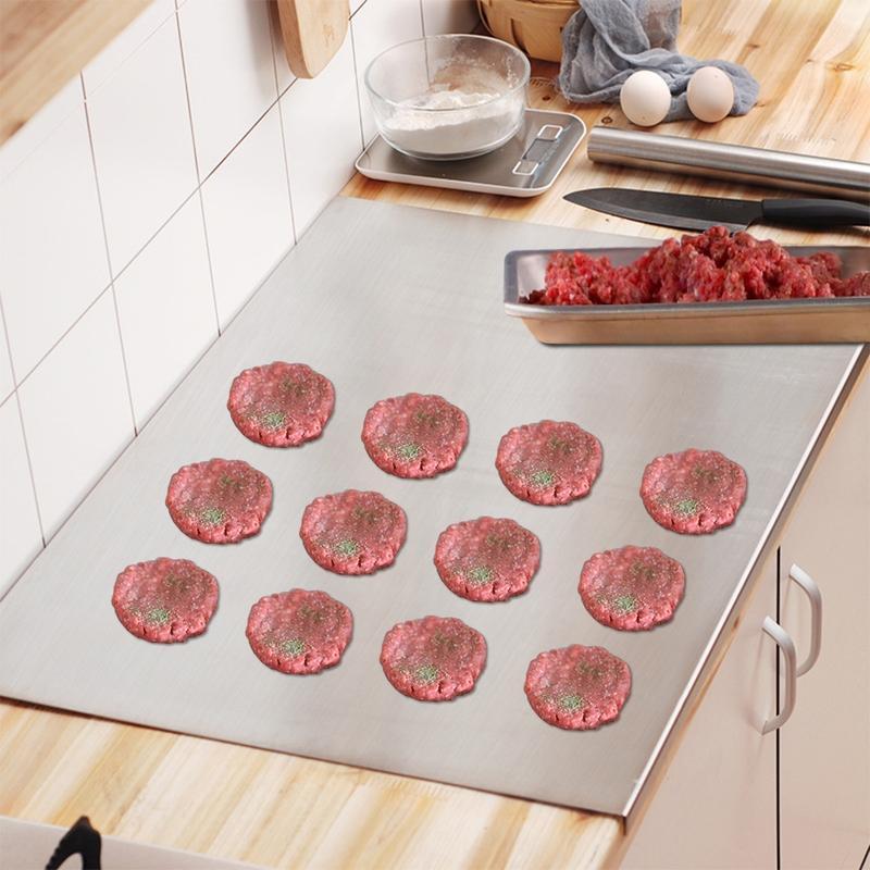 Titanium Metal Cutting Board 40x30cm/40x50cm/40x60cm Durable Large Kitchen Chopping Block for Meat Fruit Vegetables Baking Easy Clean Daily Use