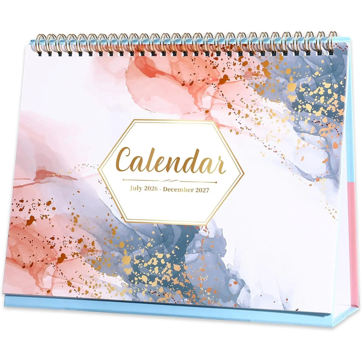 Desk Calendar 2026-2027 - 18 Months Desk Calendar 2026-2027, July 2026 - December 2027, 9.8'' x 8.3'', Standing Flip Desktop Calendars with 4  Months Reference Calendars