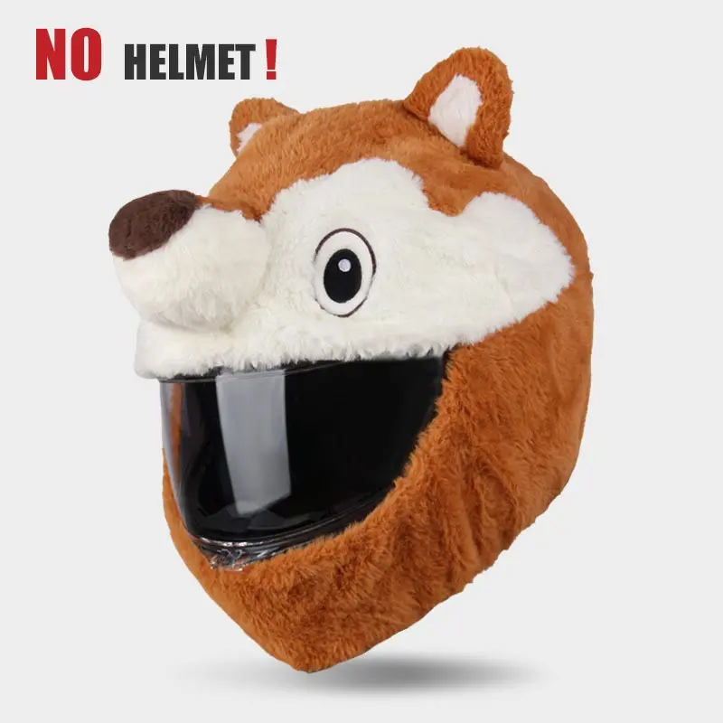 Plush Animal Helmet Cover, Soft and Comfortable, Easy Installation, Protective Helmet Case, Unique Design, Perfect Fit