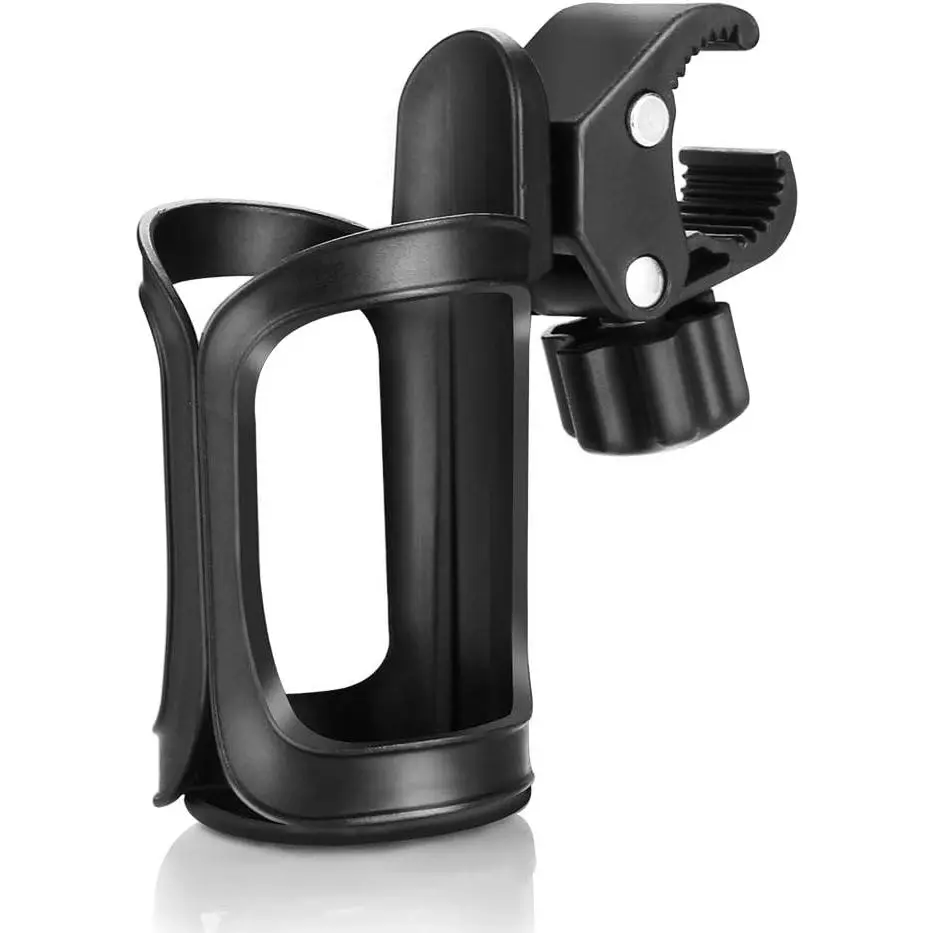 Stroller Cup Holder, Universal Cup Holder for Uppababy, Nuna, Doona Strollers, 360° Rotatable Bottle Holder for Stroller, Wheelchair, Walker