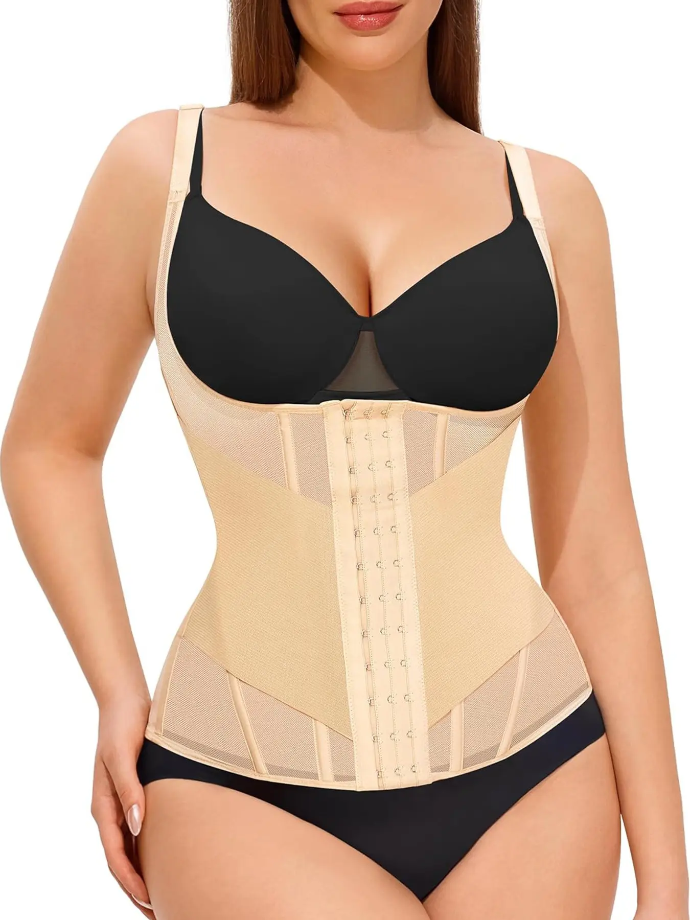 High Elastic Breathable Shapewear Top for Women, Button Front Belly Control Lightweight Fit, Dry Comfortable Not Hot