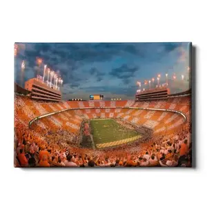 Tennessee Volunteers Neyland Stadium Checker Board Artistic Wall Art - Lightweight Custom Print, Decor, Gift Option - Canvas, Metal, Acrylic Materials for Bar Spaces