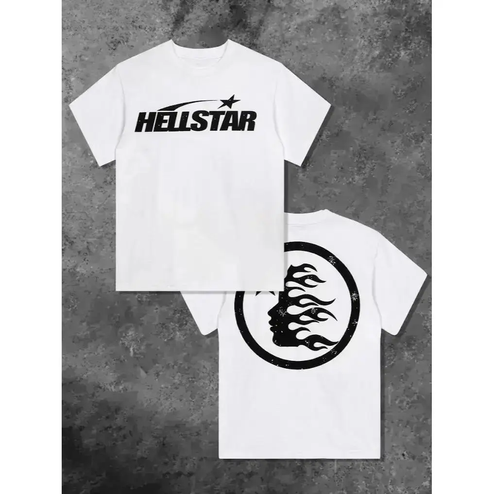 Men's Edgy Flame Graphic Short-Sleeve Tshirt - Casual Vibe Urban Aesthetic Streetwear Top, Cargo-Inspired Design