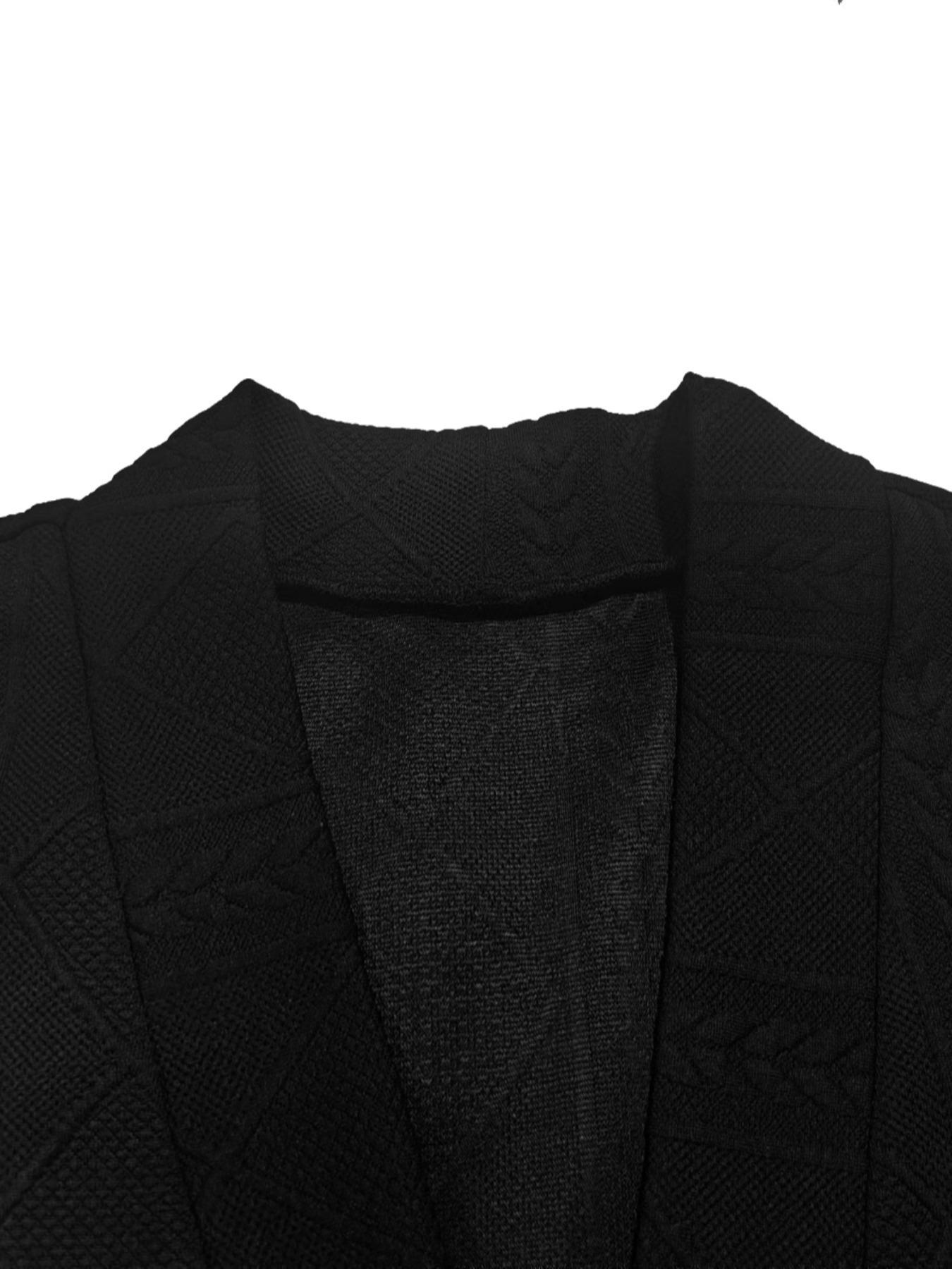 Women's Textured Button Front Blazer, Elegant Long Sleeve Slim Outerwear for Fall & Winter, Ladies Clothes for Work Office Business, Womenswear