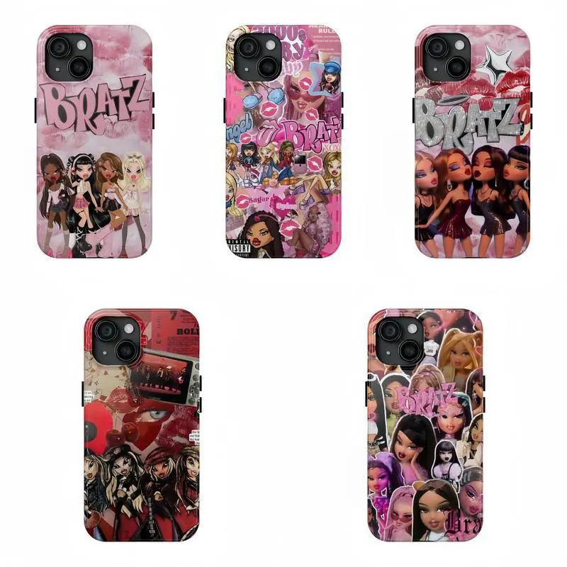Bratz Girl Phone Case|Y2k Girl Phone Case|Gifts For Women |Cartoon Phone Case|Compatible For iPhone 17 Pro Max 16 15 14 13 12 11 & Samsung Galaxy S25 Ultra S24 S23 S22 S21 Plus|Tough phone case |Halloween gift