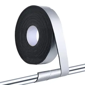 Pipe Insulation Wrap 32.8 Ft By 2 In Self-Adhesive With Aluminum Foil Layer For Plumbing, Thermal Insulation, Vapor Barrier, Cold Weather Protection, Easy DIY Installation, Energy Efficient Home Improvement Solution