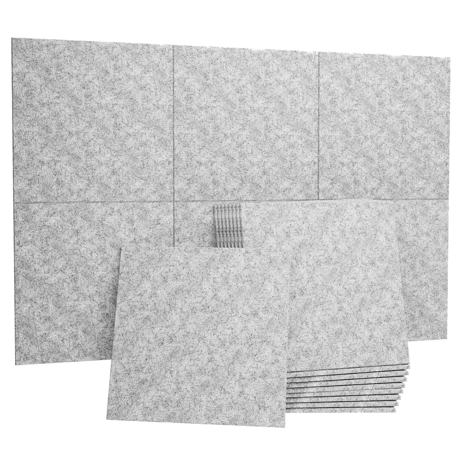 24 Pack Self Adhesive Acoustic Wall Panels, High Density Polyester Fiber Sound Absorbing Panels, Noise Reduction Fiberboard for Home, Office, Podcast, Gaming Room & TV Accent Wall