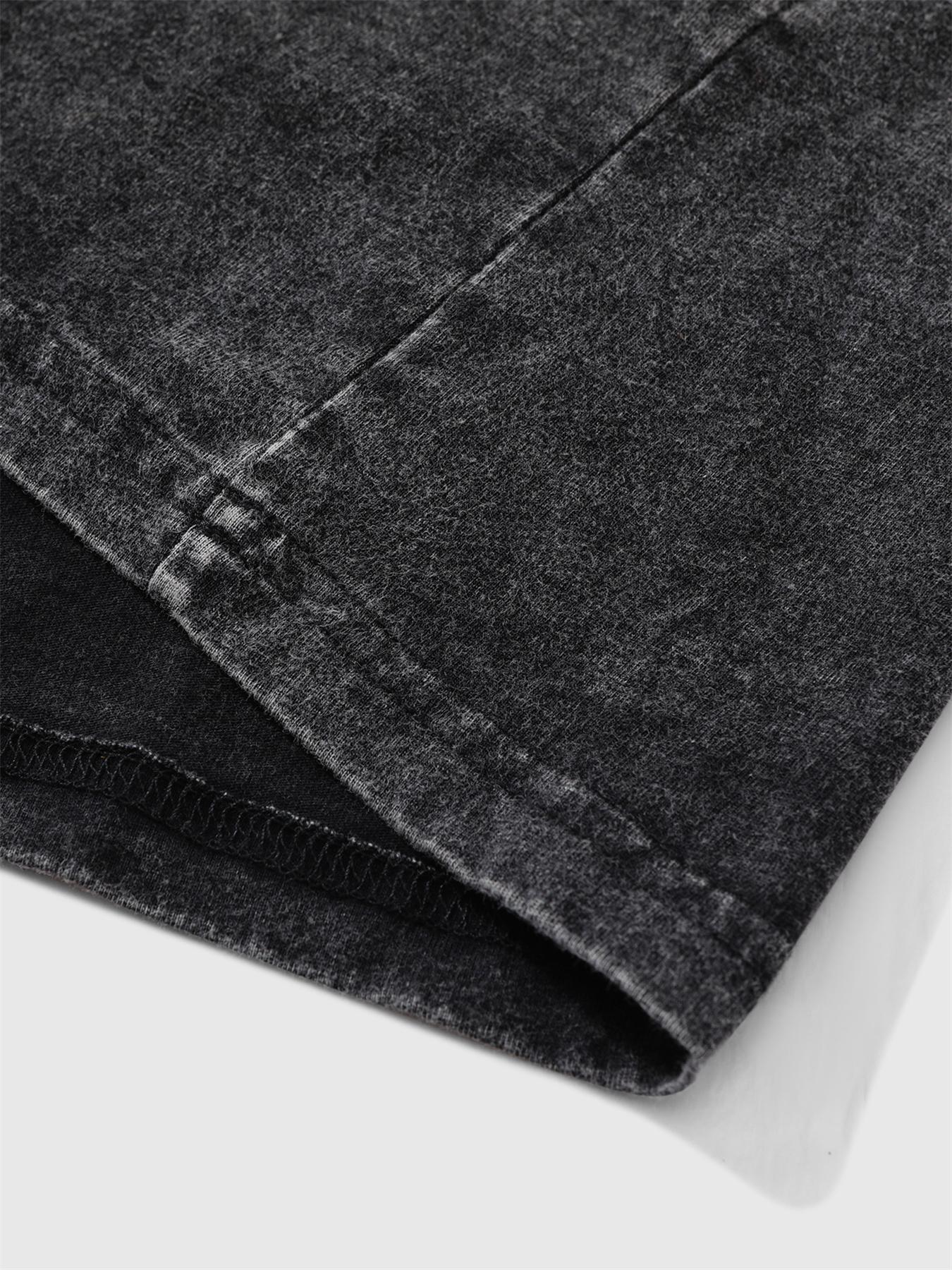 1pc Good News Christian T-Shirt Vintage Washed Oversized Newspaper Print Back 100% Cotton Bible Verse Graphic Tee for Men Women Streetwear Church Top