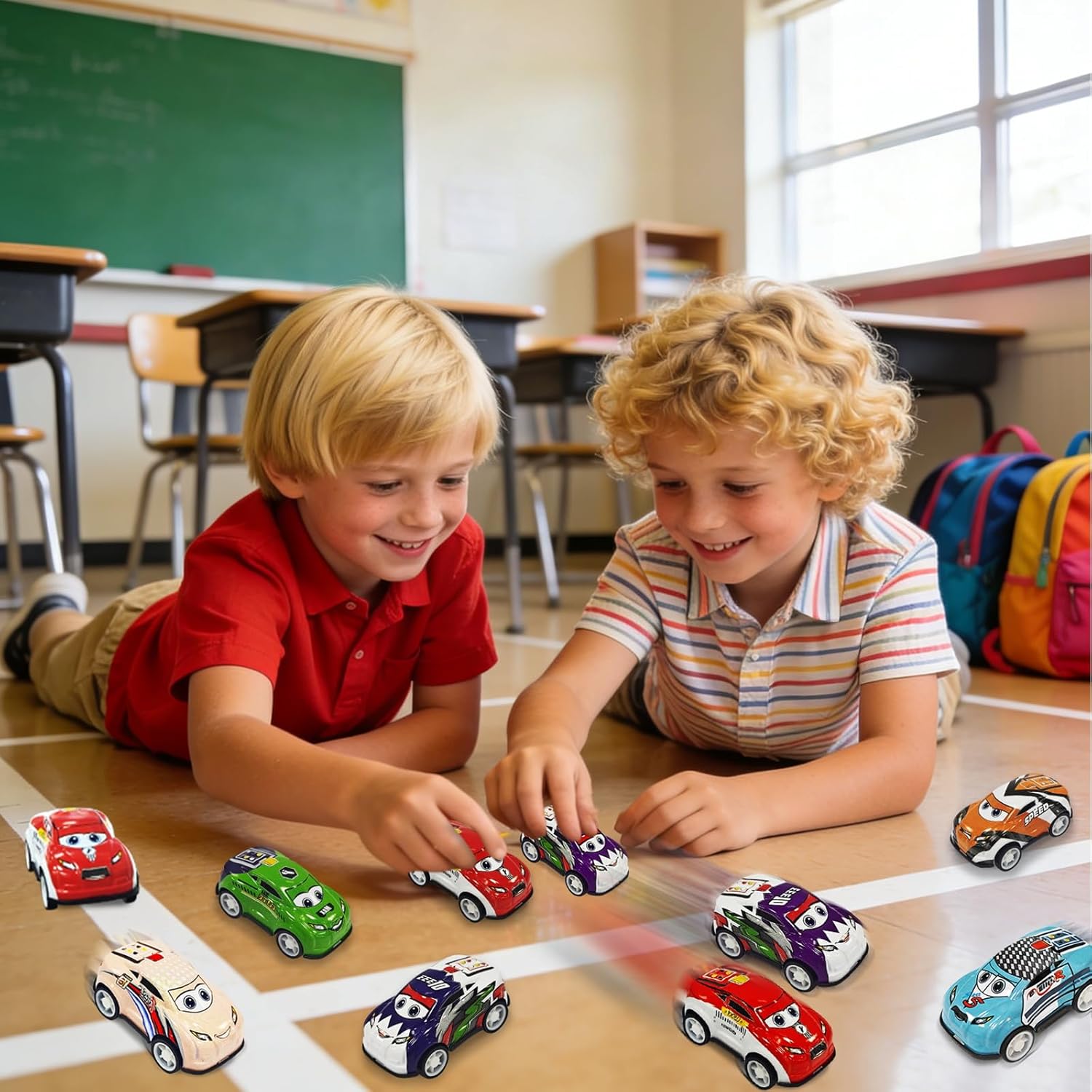 28-Pack Pull Back Cars Toy Set – Mini Race Vehicles for Kids Toddlers. Perfect Easter Gifts, Classroom Party Favors, Treasure Box Prizes & Goodie Bag Stuffers for Boys & Girls. Bulk Fun!