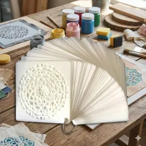 Laser Cut Mandala Stencil Set: Reusable Templates for Wall, Wood, Tile & Fabric Painting. Waterproof DIY Decor Art Tool for Relaxation & Journaling.