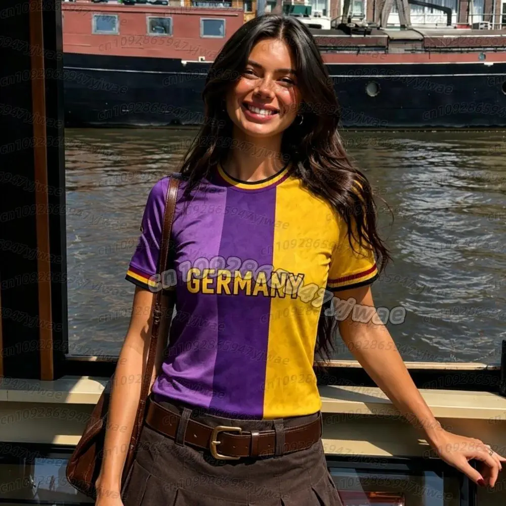 2026 Women Germany Soccer fans Cheerleaders Uniform Jersey Personalized Football Jersey For Men Women Youth Short Sleeve T-Shirt