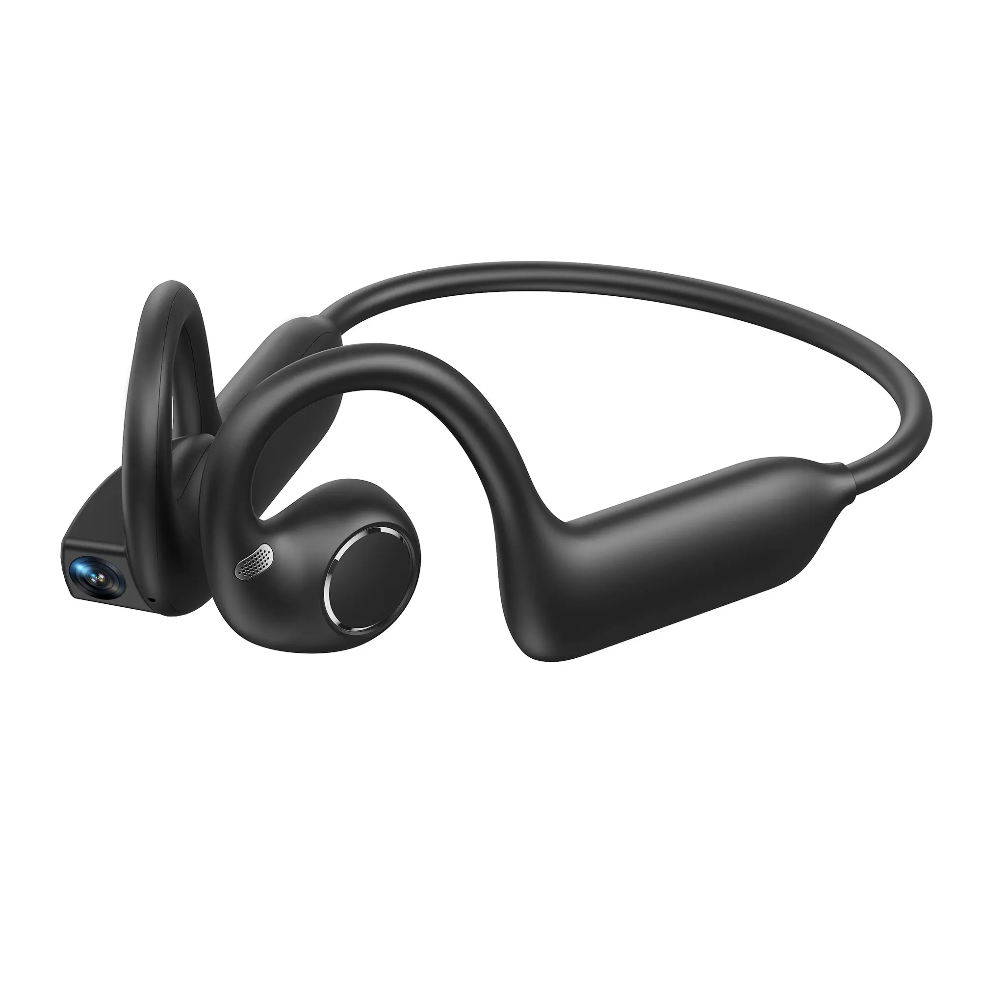 Bone Conduction Headphones,Open-Ear, Wireless Earphones with APP,10 Hours Music Time ,Bluetooth Call,Hands-free POV Camera, 8GB Memory,Photo&Video Shooting, Audio Recording, AI Real Time Translation