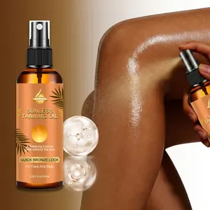SUMIFANG No-Sun Tanning Spray Oil 100ml – Contains salicylic acid + caprylic/capric triglycerides for a captivating bronze glow | Spreads evenly without clumping. Suitable for face and body.