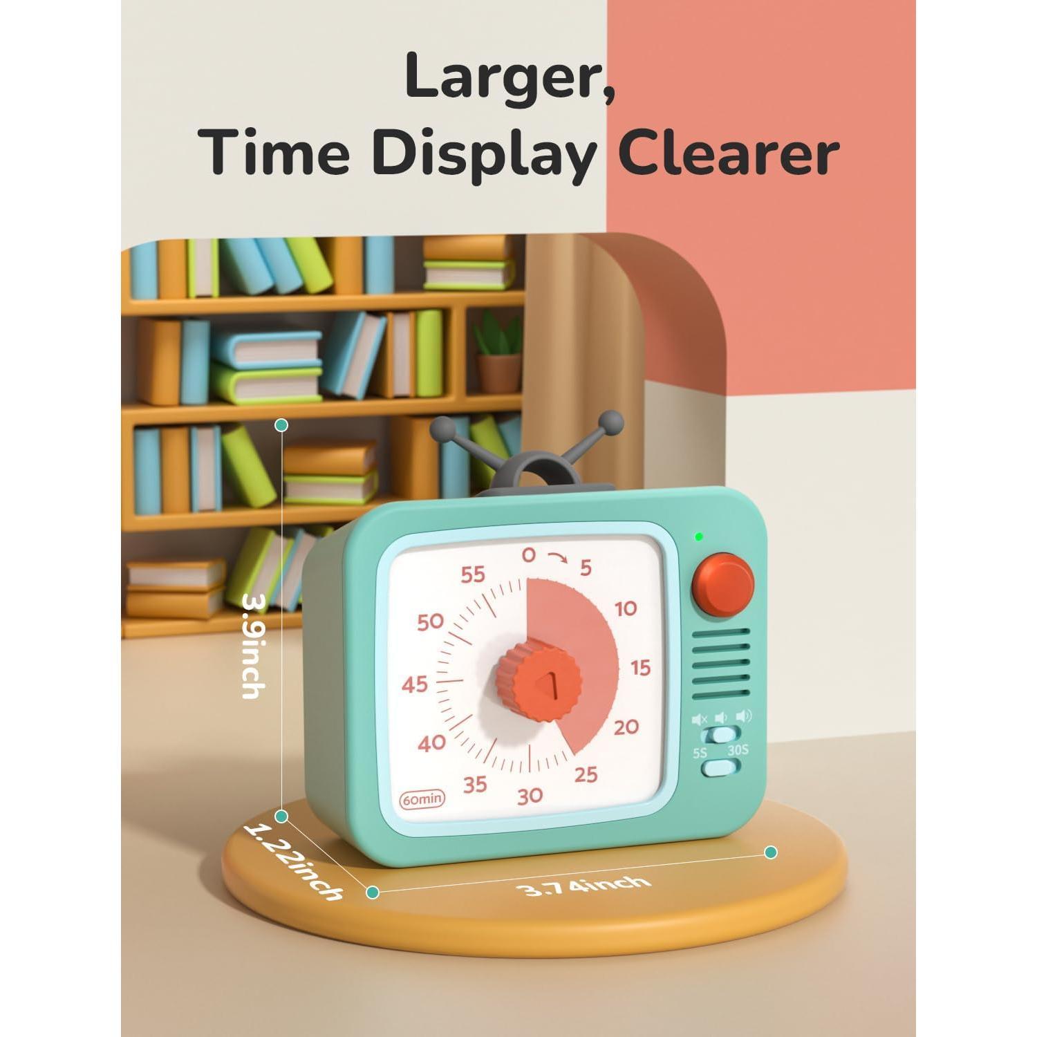 Visual Timer for  with Pause Function, 60-Minute Countdown Timers for Classroom Office Kitchen with Silent Operation,  Timer for Teaching