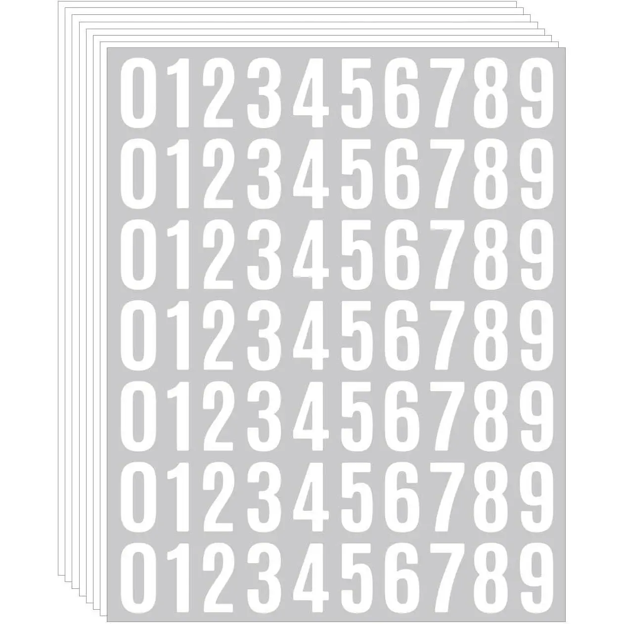 560 count 1 Inch Number Stickers,8 Sheets 0-9 Self-Adhesive Vinyl  Number Labels for Office,Classroom,Mailbox,Scrapbooking,Storage Boxes (White, 1 Inch)