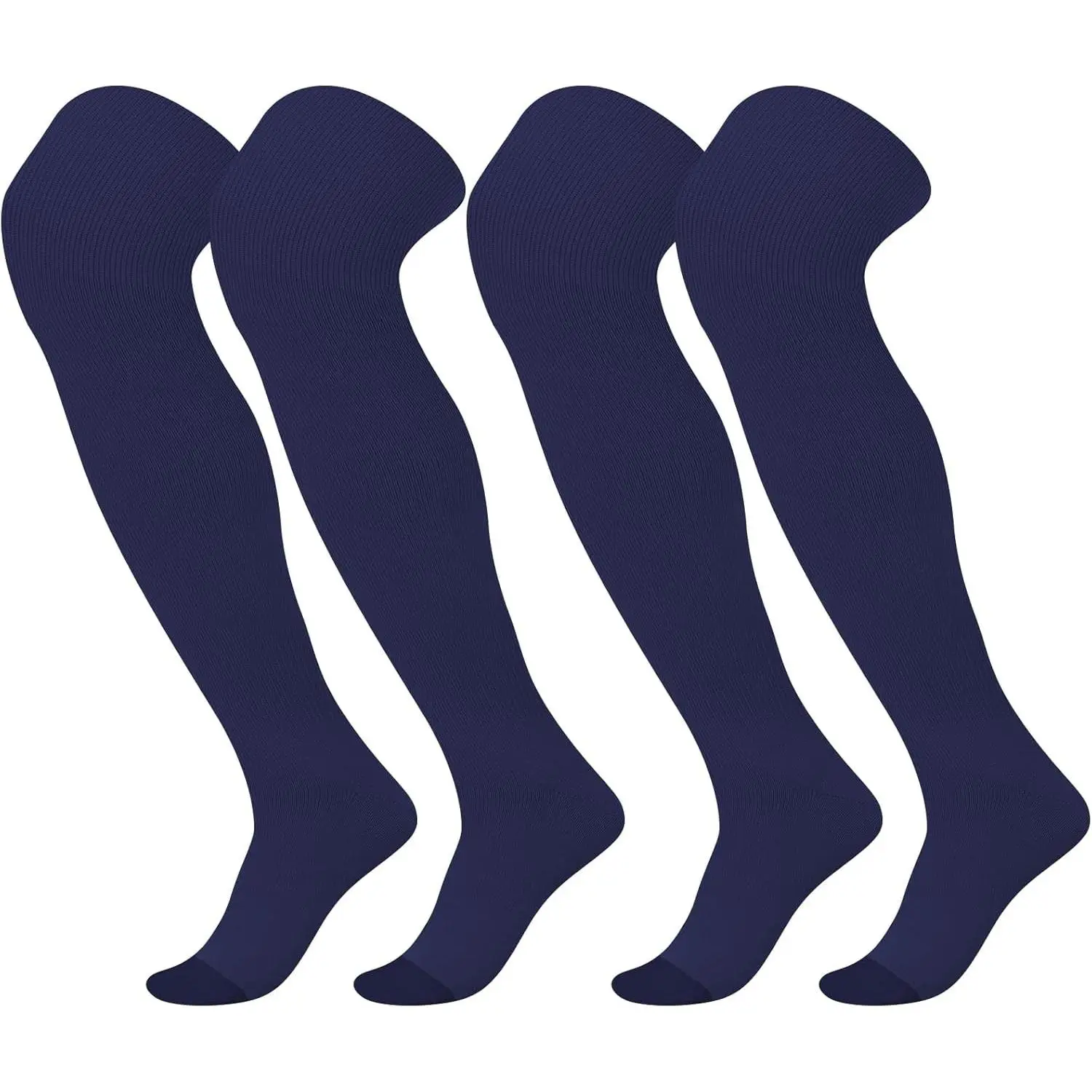 2 Pairs Over The Knee Baseball Socks High Football Softball Socks Sport Extra Long for Boys Girls Youth Women Men(Gift)
