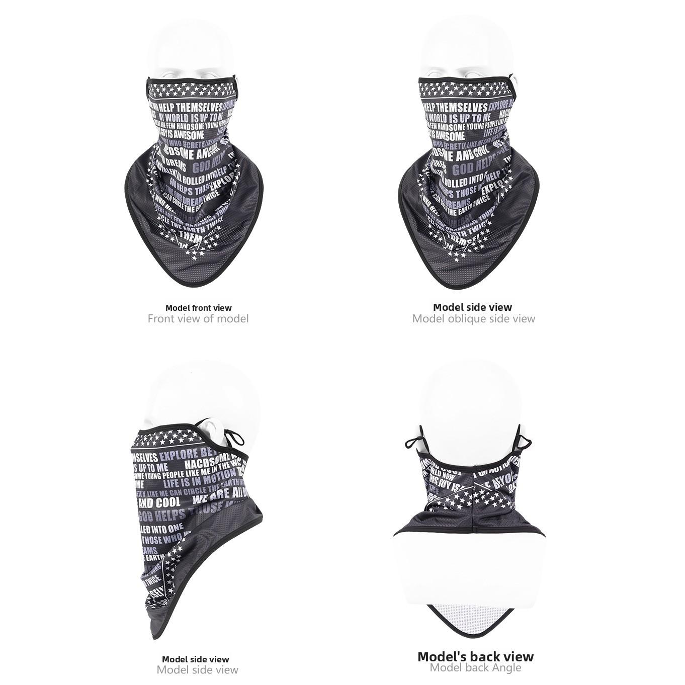 Adjustable Extended Ear-Loop Face Mask – Unisex Outdoor Sports Cycling Neck Gaiter, UV Protection Breathable Mesh Ice Silk Neck Scarf