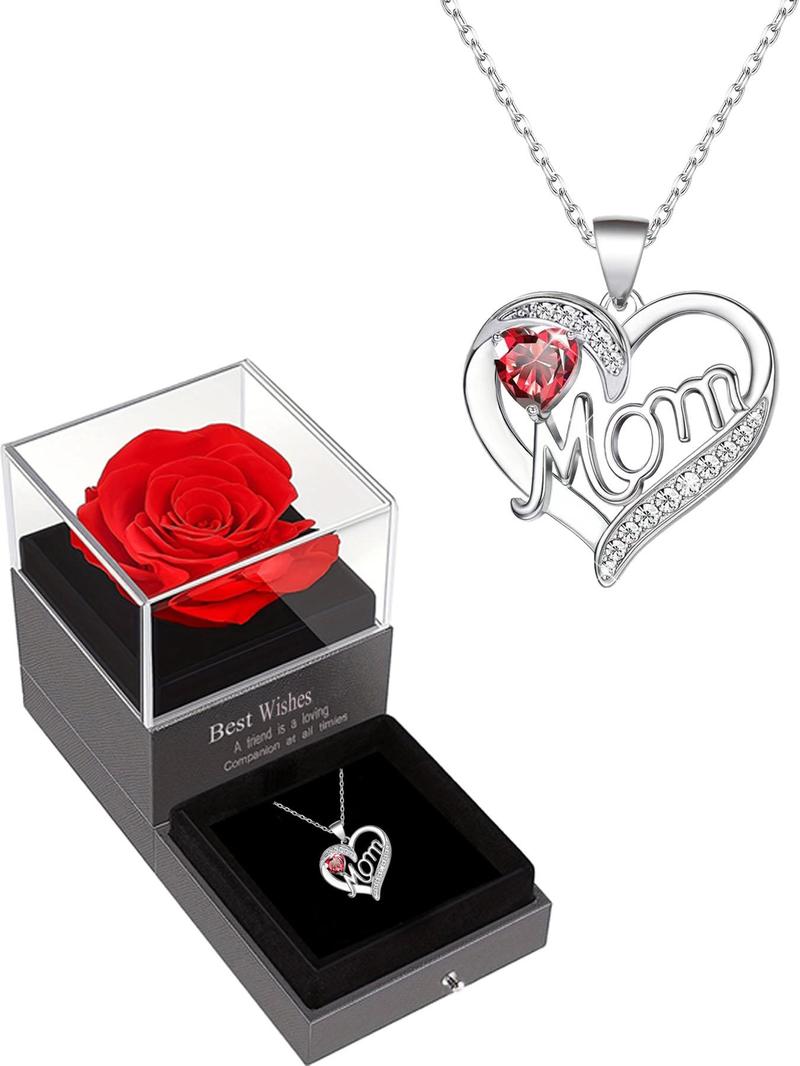 Heart Design Pendant Necklace As Gift, Hollow out Rhinestone Decor Necklace with Box, Fashion Dainty Jewelry Accessories for Women, Mother's Day Gifts, Gift Set for Mothers, Gifts for Her