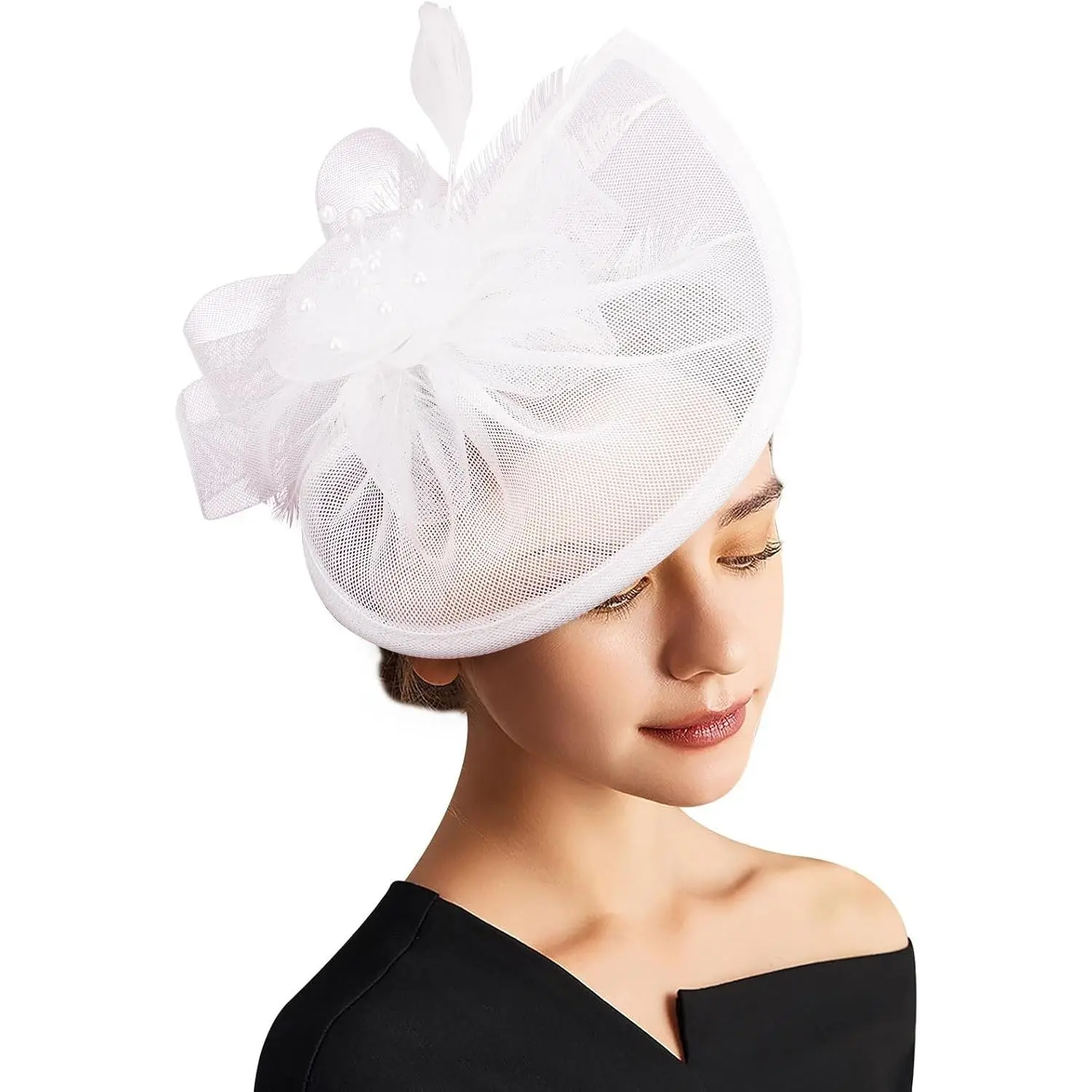 Women's Vintage Pillbox Fascinator Hat Headband for Tea Party CocktailGift