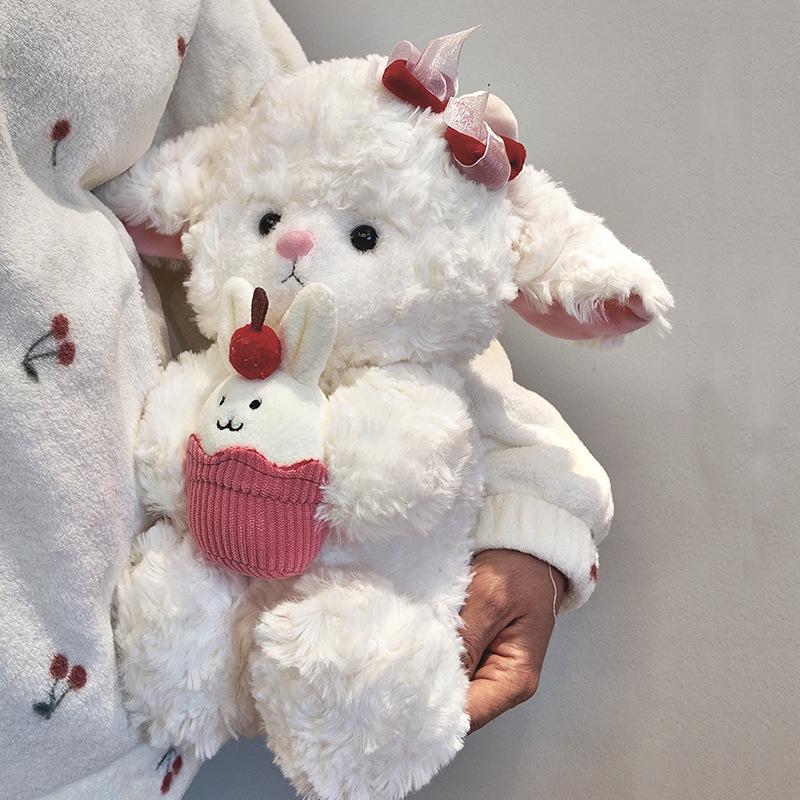 Cute little sheep plush toy, adorable little sheep doll, a lovely Valentine's Day gift