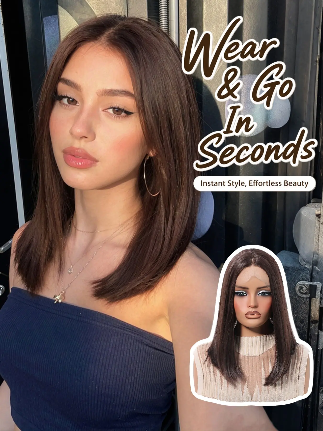 Topshe Straight Bob Wig, 14 Inch High-Definition Lace Front, Heat Resistant, Natural Look, Perfect for Cosplay, Parties, Daily Wear