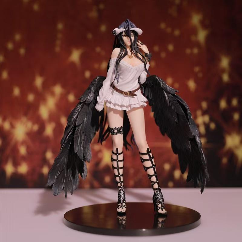 Action figure toy, figure wearing white private attire, collectible model with black feathers, packaged in a color box