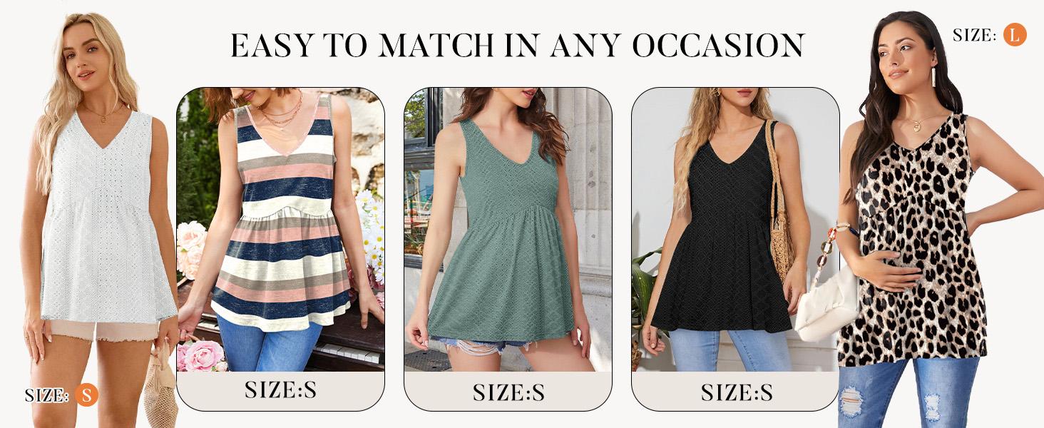 WIHOLL Womens Tank Tops 2025 Flowy Peplum Tops (Size Up 1-2 for Oversized Look) for Women Dressy Sleeveless V Neck Babydoll Tank Tops Fabric Stretchy tank tops summer tops SpringStatements WIHOLL Womens Tank Tops 2025 Flowy Peplum Tops (Size Up 1-2 for Oversized Look) for Women Dressy Sleeveless V Neck Babydoll Tank Tops Fabric Stretchy tank tops summer tops SpringStatements