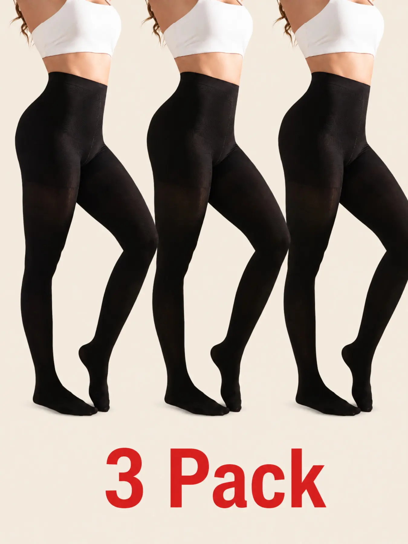 Women's High-Waisted Compression Pantyhose, Tummy Control & Butt Shaping Tights, Full-Foot Stretch Support Stockings, Smooth Body Shaper Hosiery for All-day Wear