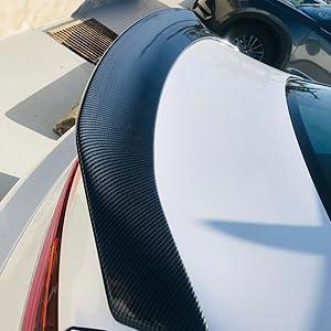 Rear Trunk Spoiler Wing Lid Compatible with 14-20 Lexus IS200T IS250 IS300 IS350 Carbon Fiber Style Durable Plastic