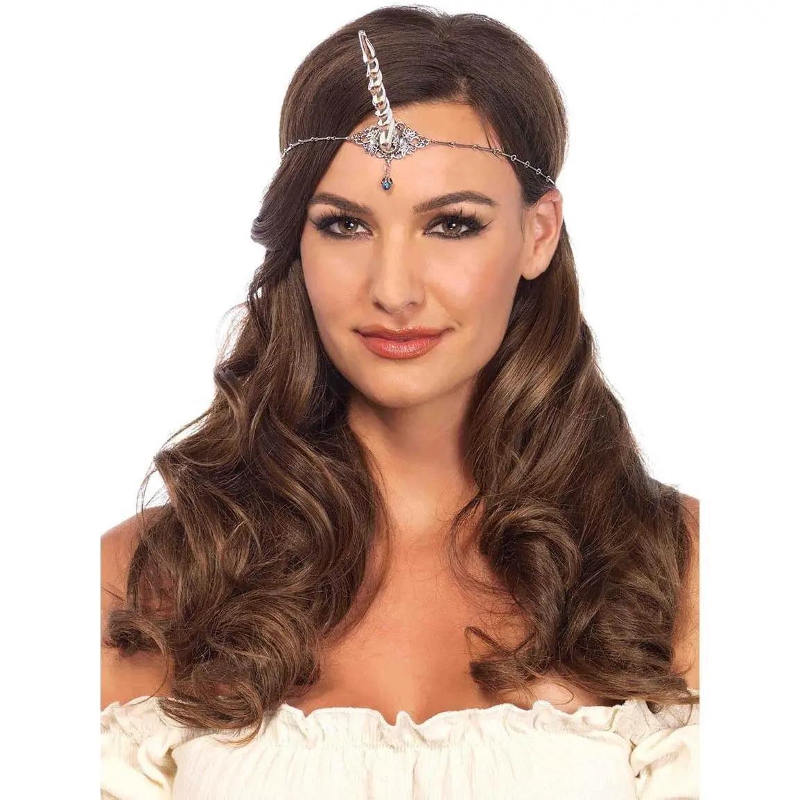 Women's Silver Unicorn Horn Headpiece Halloween Costume Accessory(Gift)