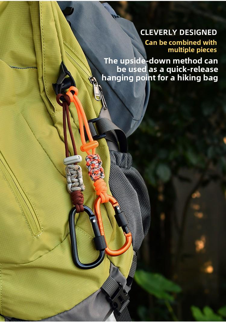 Umbrella rope woven outdoor water bottle buckle hook portable kettle lanyard multi-functional mountaineering backpack buckle