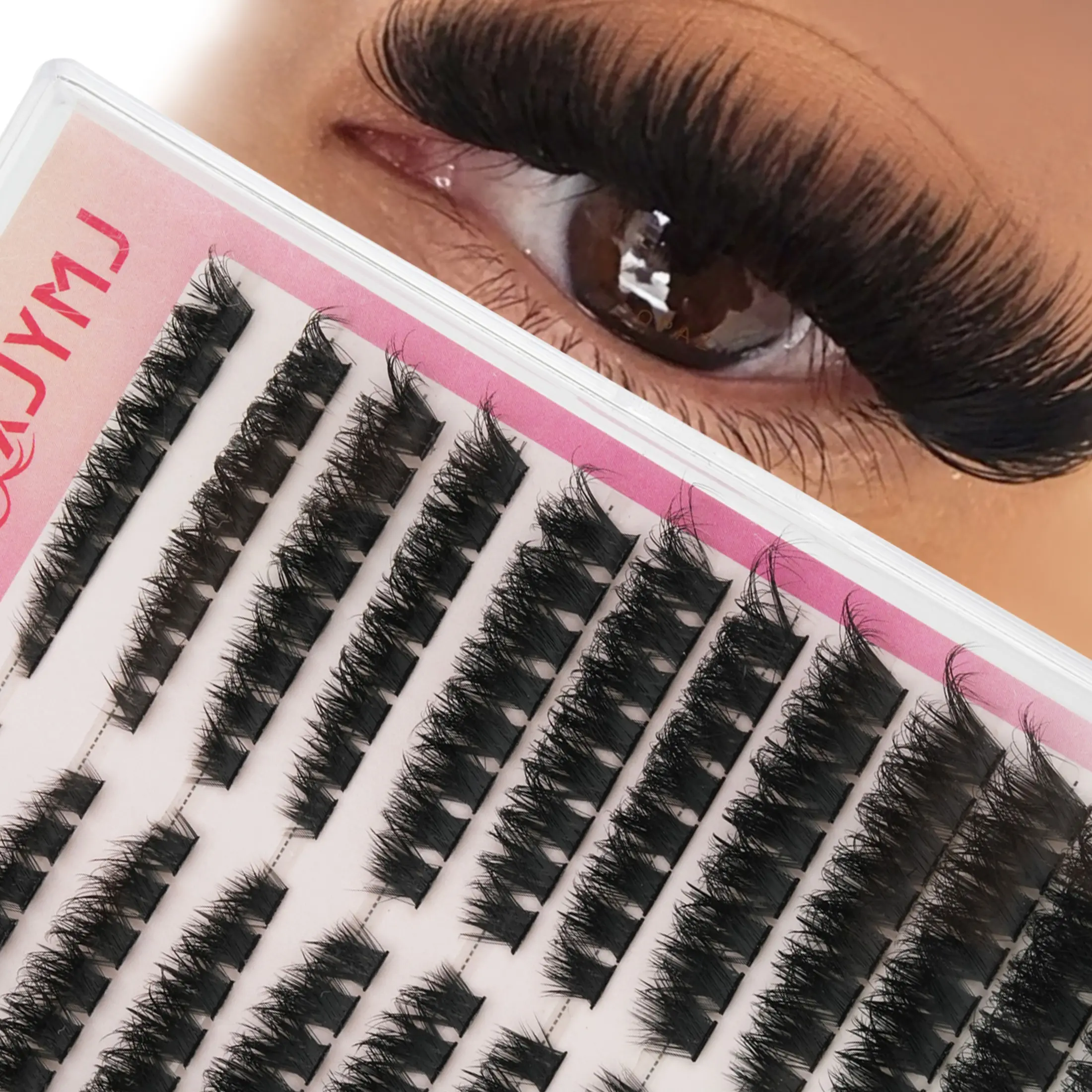190 Pcs Dense False Lashes, 100D Voluminous Lash Set, Create Sexy Big Eyes Effect, Suitable for Western Makeup, Parties, Dates, Photography