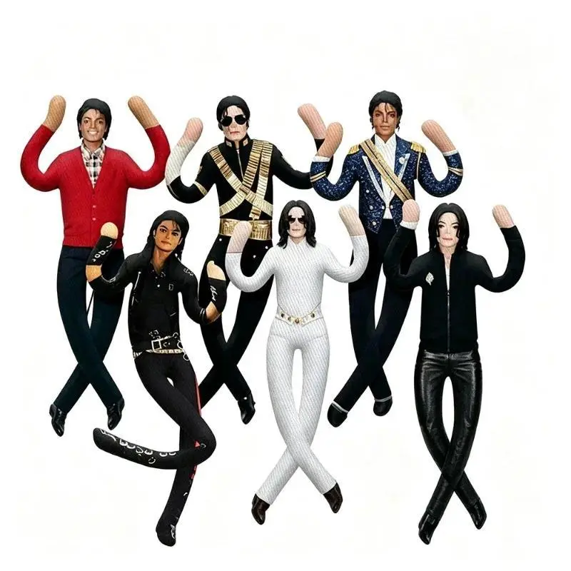 28cm Michael Jackson Doll - Unisex King Of Pop Bendable Skeleton Body Stuffed Figure, Collectible Soft Animal Themed Figure, Desktop Ornament Surprise Gift For MJ Music Fans, Stuffed Figures