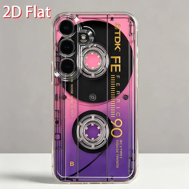 Gradient retro cassette tape pattern, shockproof soft case, suitable for iPhone 17/16/15/14/13/12/11/X/XS/XS Max/XR/7P/8P/17E and various Samsung phone cases, a holiday gift for friends, family, and yourself