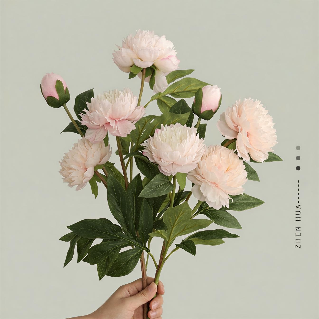 Eternal Peonies 3-Stem Bundle| Premium Silk Florals for Mother's Day Gift & Aesthetic Home Decor