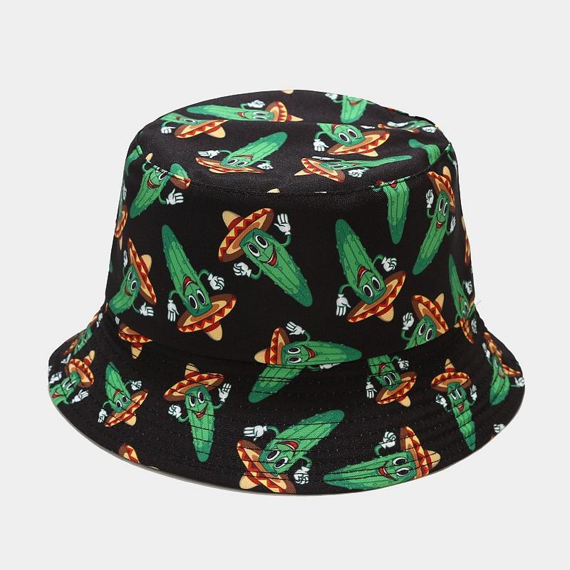 Wholesale bucket hat various vegetable pattern fisherman hat sun hat fedora hat pepper cucumber eggplant wholesale price панама
