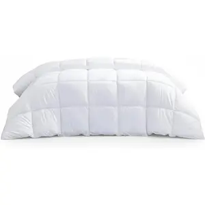 Size Down Alternative Comforter   Quilted Duvet Insert Soft and  White 106x90 Inches