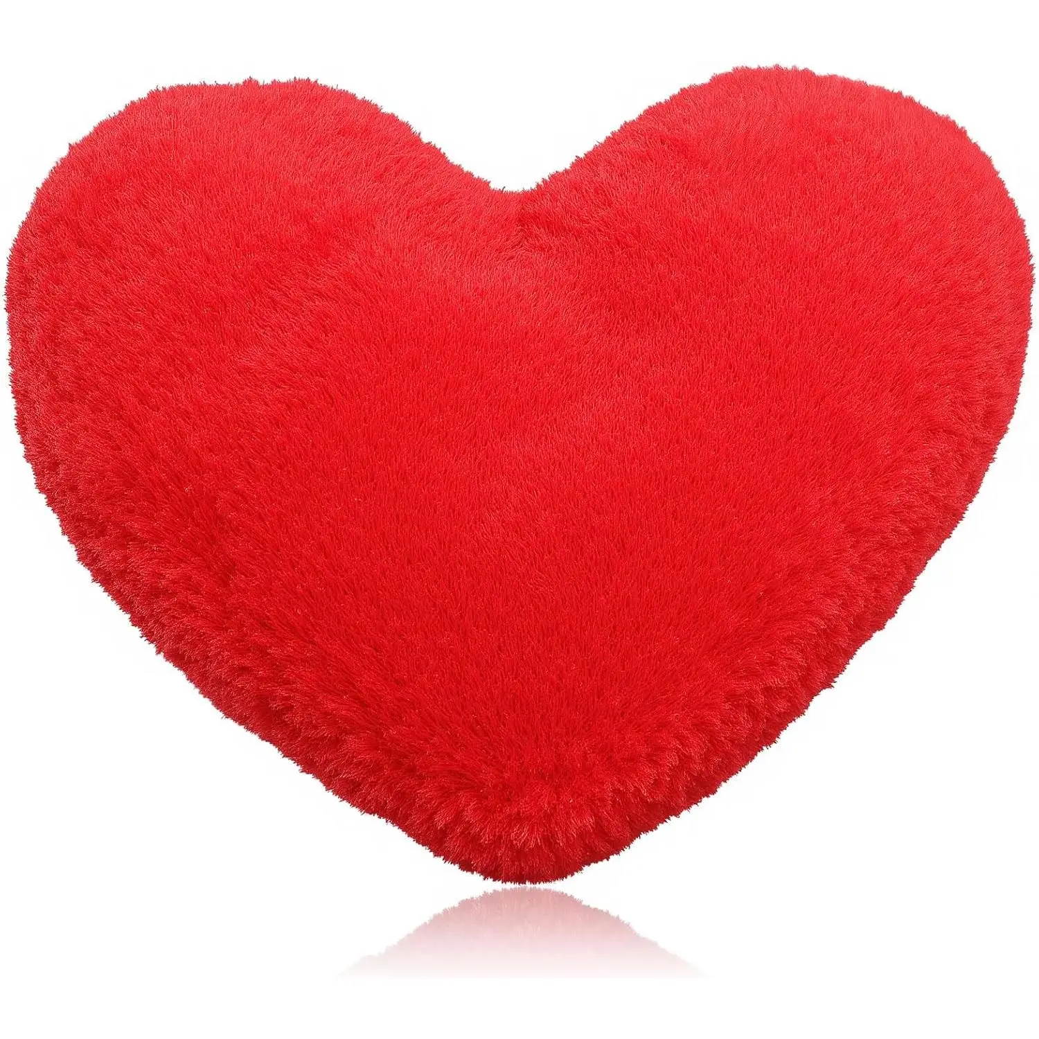 Valentine's Day Heart Mini Pillow 13"x10" Cute Faux   Decorative Mini Throw Pillow for Bed Couch Cushion Women Valentine's Day  Decor(Red)