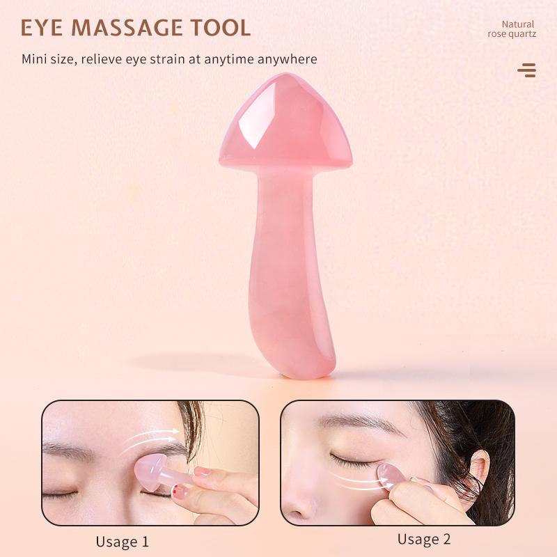 1PC Natural Jade Quartz Mushroom Shape Face Massager Beauty Massage Eye Neck Health Skin Care Guasha Spa ToolJade Facial Roller