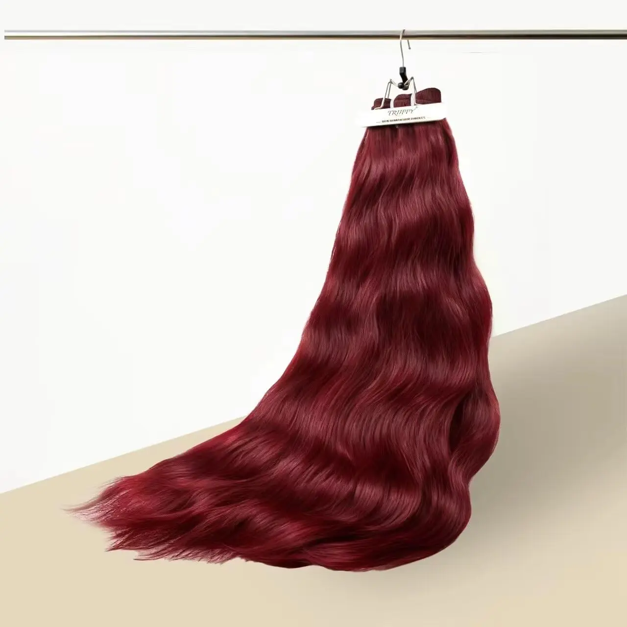 TRIIPPY Burgundy Natural Body Wave Bundles Human Hair,100% Vietnamese Raw Human Hair Sew in Weave Single Bundle,5X Lifespan Over Regular 99j Hair,No.1 Raw Hair Brand On Amazon(20 Inch)