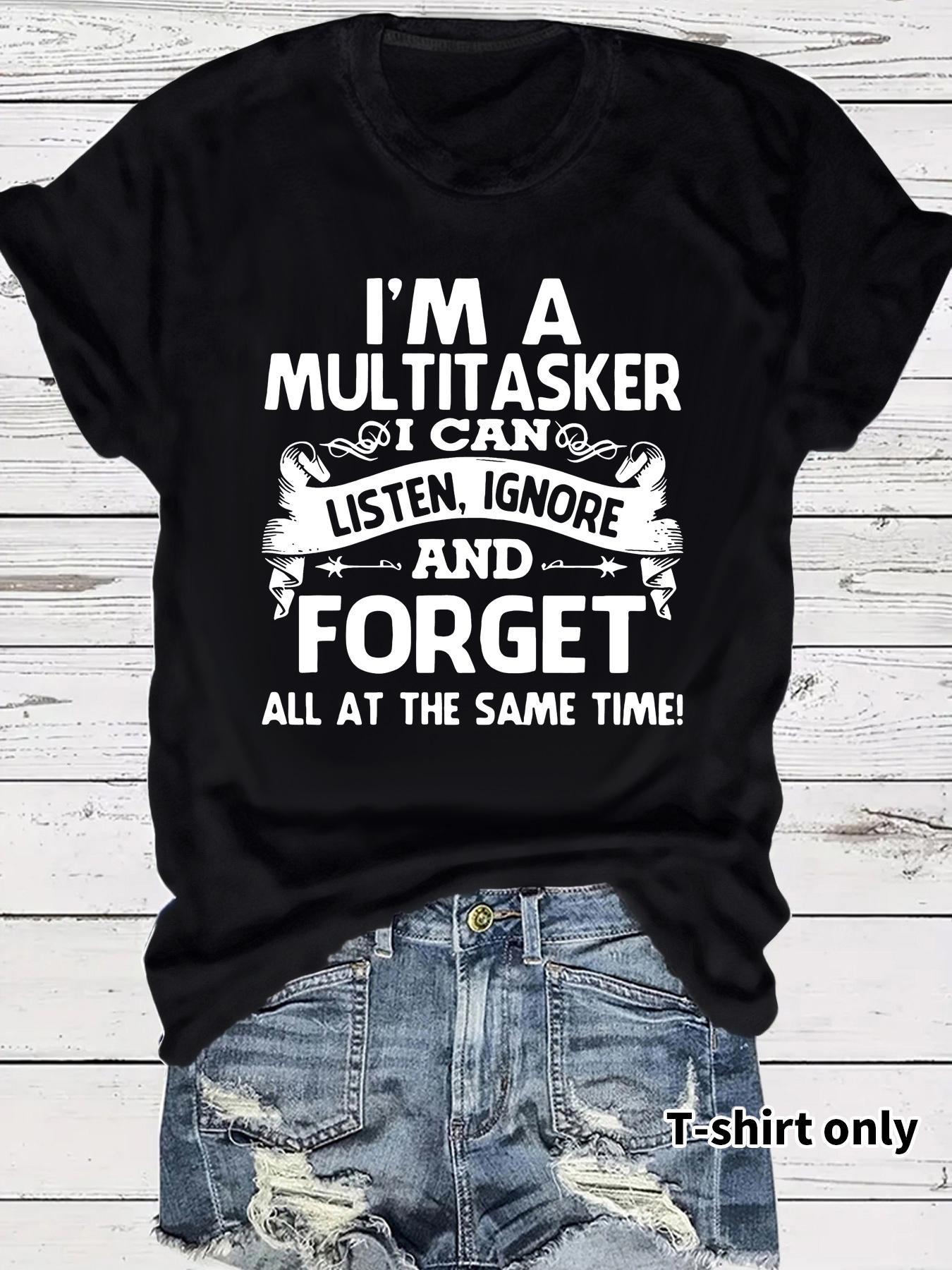 Women's Letter Print Round Neck Tee, Fashion Casual Crew Neck T-shirt for Daily Holiday Vacation Outdoor Wear, Ladies Clothes for Spring, Womenswear