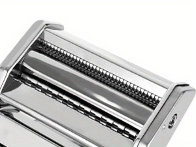 1pc Pasta Maker Machine - Adjustable Thickness (9 Settings) with Rollers and Cutterfor Pasta, for Making Spaghetti, Fettuccine, Lasagna - Ideal Gift for Food Lovers, Silvery Pasta Machine. 1pc Pasta Maker Machine - Adjustable Thickness (9 Settings) with Rollers and Cutterfor Pasta, for Making Spaghetti, Fettuccine, Lasagna - Ideal Gift for Food Lovers, Silvery Pasta Machine.