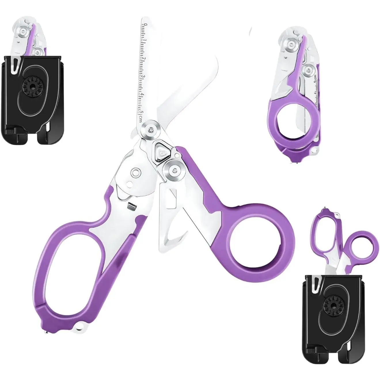 Multifunctional Foldable Trauma Shears With Holster  For EMTs