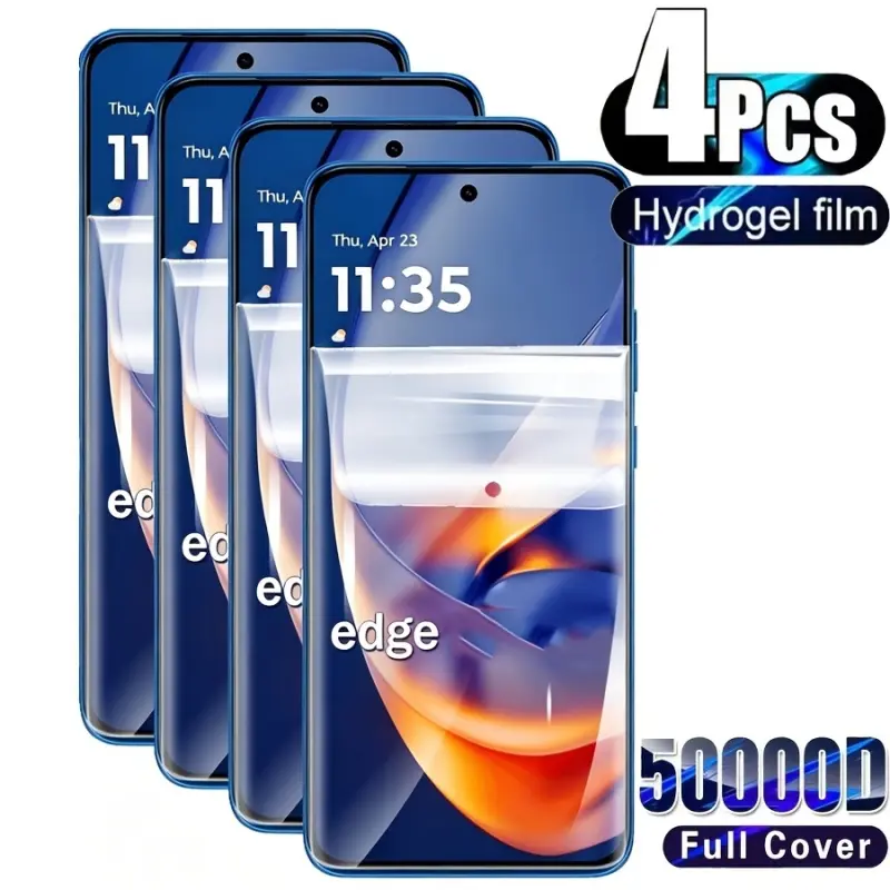 4-piece set of full-coverage soft hydrogel screen protectors for Motorola Moto Edge 70 60 50 40 Pro Fusion Neo