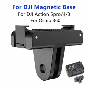 For DJI Osmo 360 Action 5 Pro 4 3 Magnetic Adapter Stand, Foldable Quick-Release Tripod Mount, Camera Accessories, Action Camera Mounts