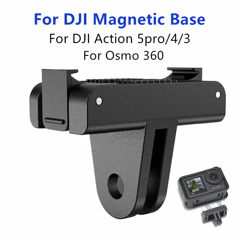 For DJI Osmo 360 Action 5 Pro 4 3 Magnetic Adapter Stand, Foldable Quick-Release Tripod Mount, Camera Accessories, Action Camera Mounts