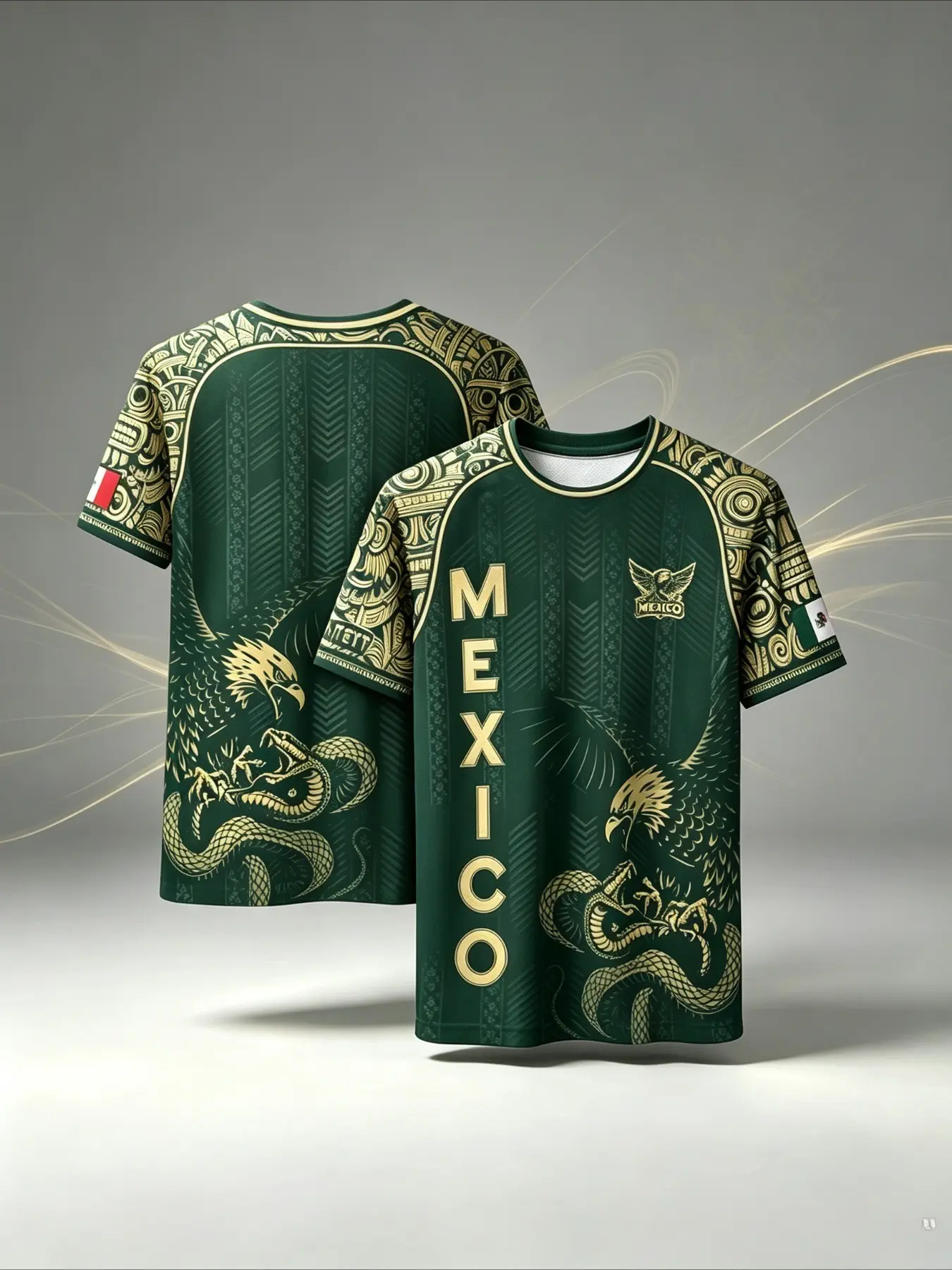Aztec Eagle Serpent Totem Print Tee, Vintage Maya Design, 3D Print, Unisex Loose Fit, Summer Casual Long Sleeve Top