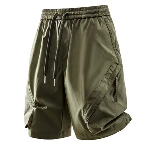 Lightweight Ripstop Breathable Hiking Cargo Shorts Double Tipped Drawstring Elastic Waist Diagonal Invisible Zipper Patch Pockets Straight Knee Cut Outdoor Workout Casual Pantsmen's plaid shorts # SummerWins # fathersdaygift