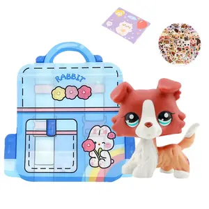 Lps Collie #1542 Statue, Blue Different Eyes, Mini Pet Shop Rare Collectible Figure with Accessories, Birthday Christmas Halloween Gift