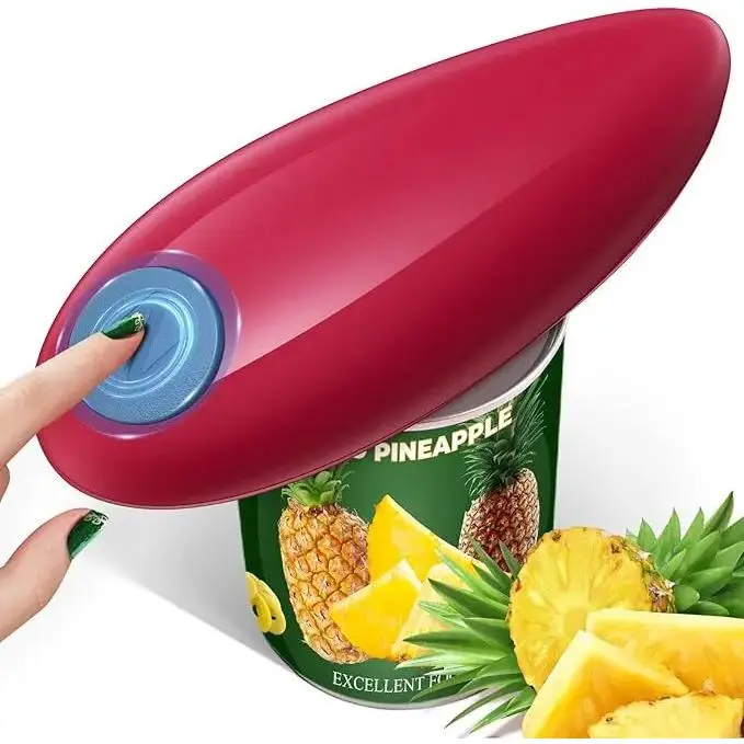 Cooks Professional Electric Can Opener,Automatic Can Openers for Seniors, Arthritic Patients A Great Kitchen Gadget,Hands Free Operation Can Openers,One Touch Design (RED)